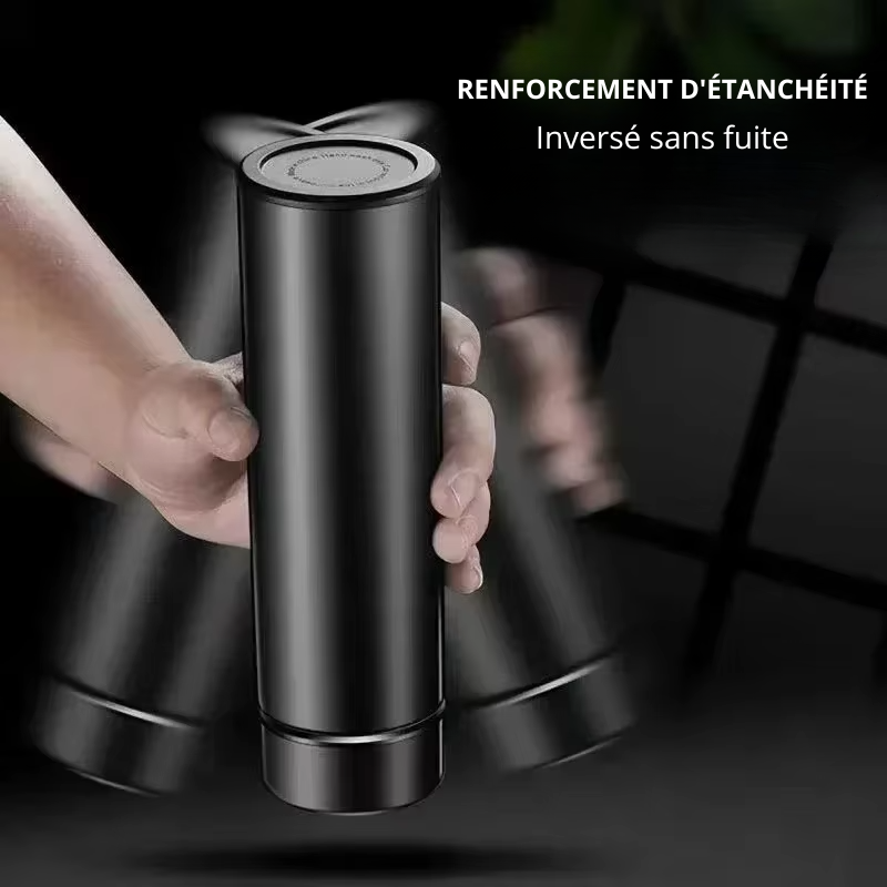 thermos intelligent inoxidable affichage numerique led bouteille tasse sans fuite