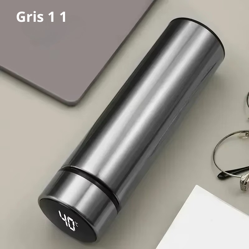 thermos intelligent inoxidable affichage numerique led bouteille tasse acier 3 variants sealing real material 360 touch sense