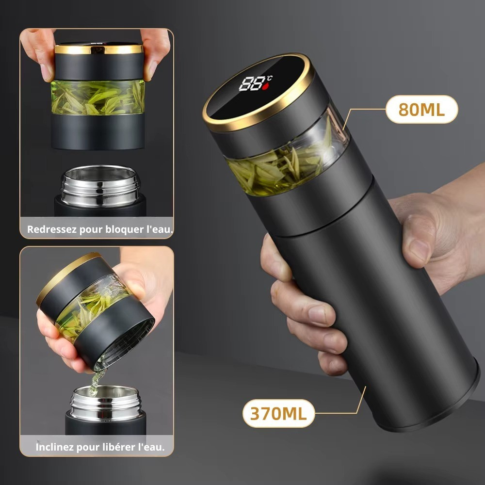 Smart Thermos with Temperature Indicator | Stainless Steel with LED Display 