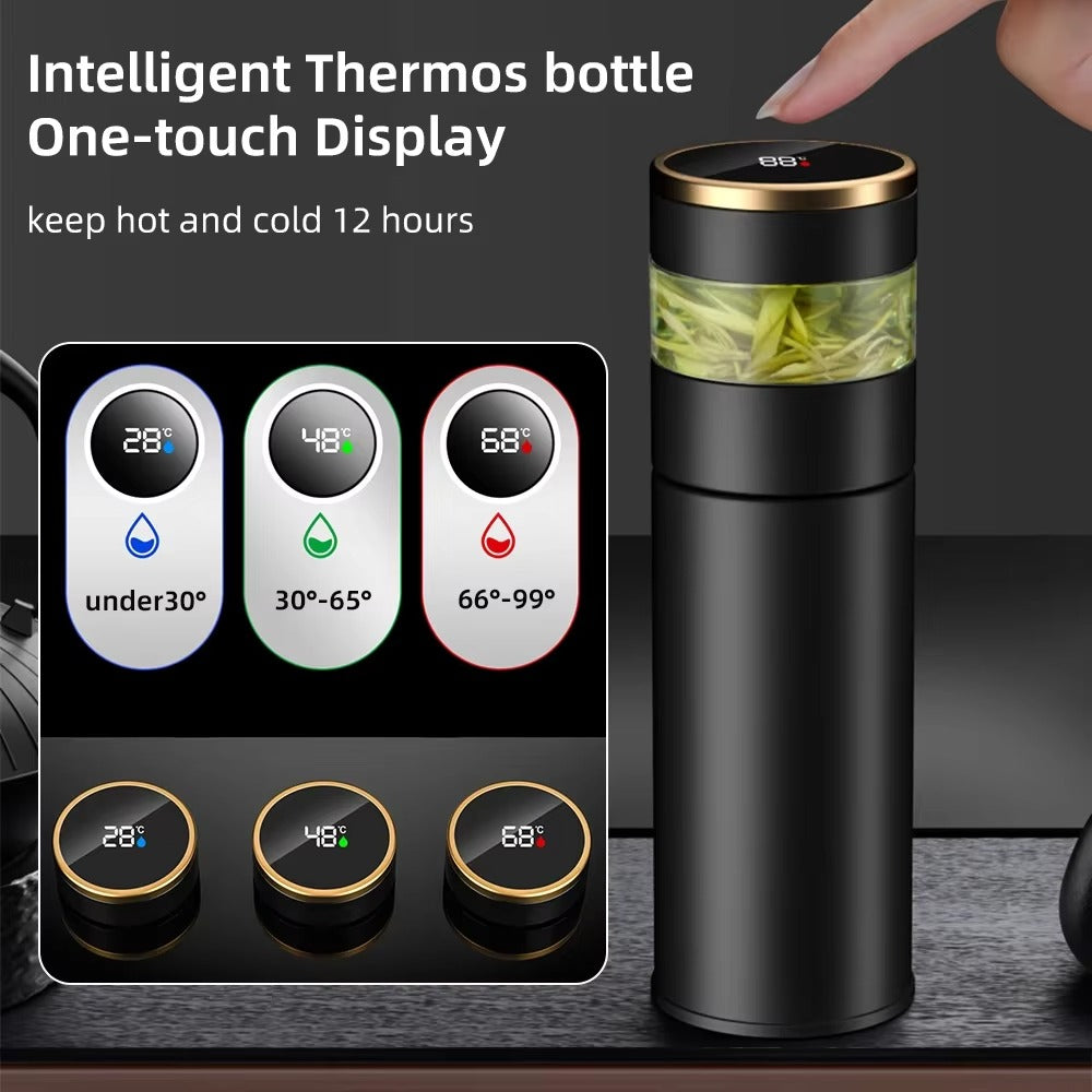 Smart Thermos with Temperature Indicator | Stainless Steel with LED Display 