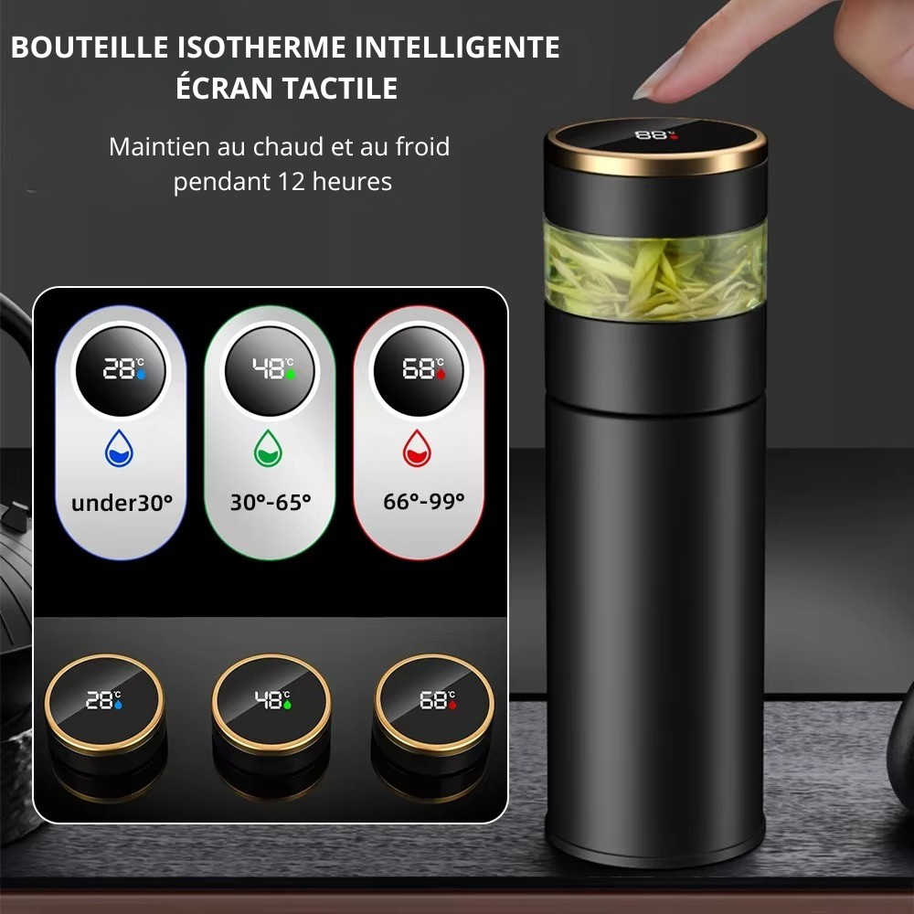 Smart Thermos with Temperature Indicator | Stainless Steel with LED Display 