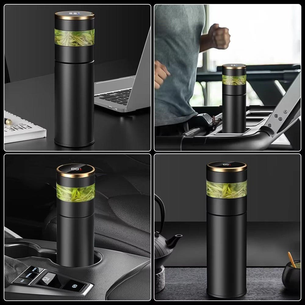 Smart Thermos with Temperature Indicator | Stainless Steel with LED Display 