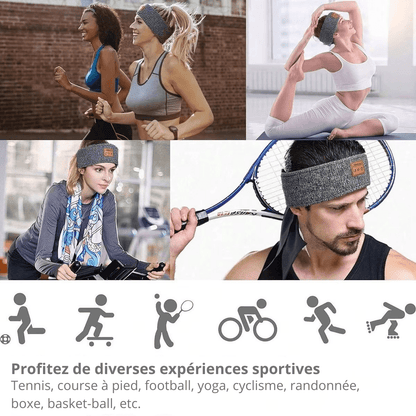 Écouteurs sans - fil Bluetooth bandeau de couchage – Casque musical doux et élastique avec masque - SmartGadgets