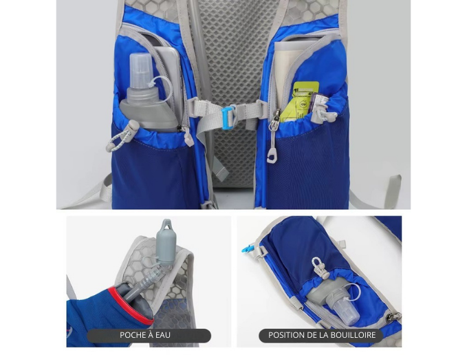 gilet leste ajustement rapide poche eau bouilloire