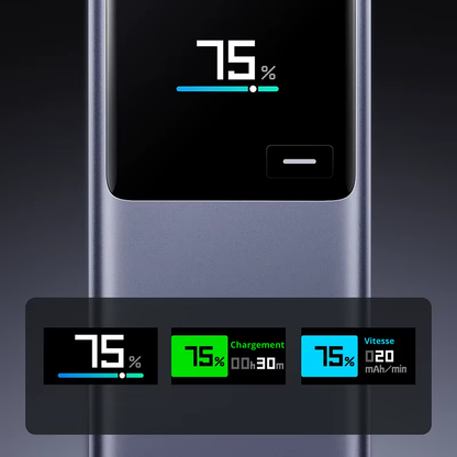 xiaomi batterie externe 165w 10000 pb1165mi cable USB C integre affichage led chargeur portable pour macbook iphone 15 xiaomi 14 pro chargement vitesse