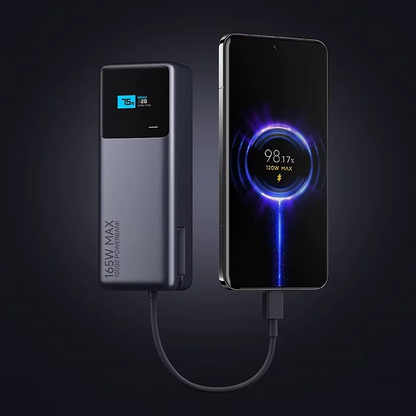 xiaomi batterie externe 165w 10000 pb1165mi cable USB C integre affichage led chargeur portable pour macbook iphone 15 xiaomi 14 pro charger