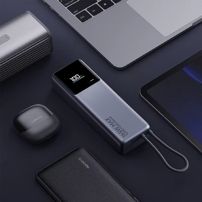 xiaomi batterie externe 165w 10000 pb1165mi cable USB C integre affichage led chargeur portable pour macbook iphone 15 xiaomi 14 pro multiple